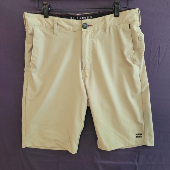 Billabong Tan Flat Front Summer Shorts - Picture 1 of 7